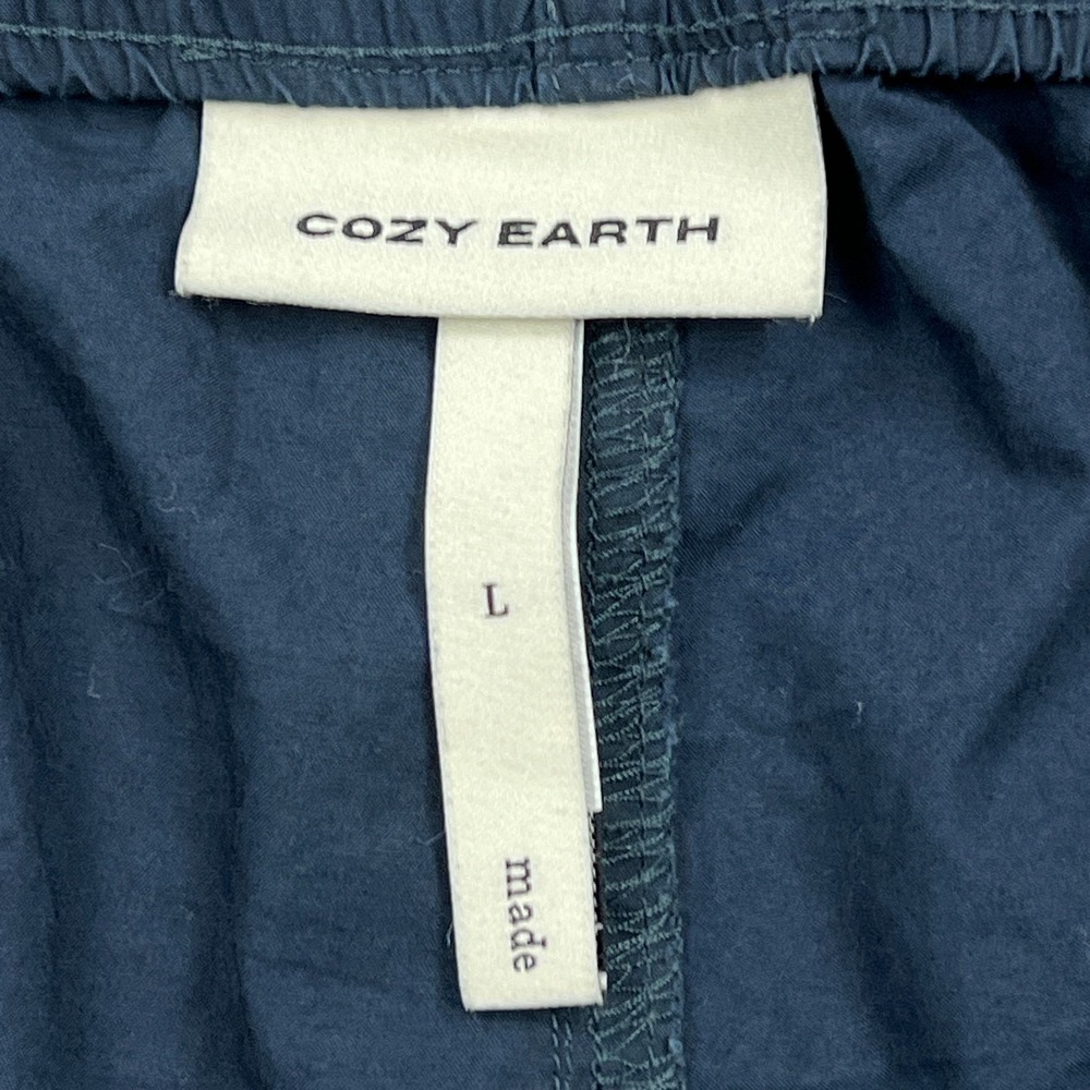 Cozy Earth Pants Men's Large Blue Cotton Twill Button Fly Straight Leg‎ Stretch - Picture 3 of 13